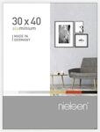 nielsen Bilderrahmen, 30 x 40 cm, Aluminium, Wei&szlig; Glanz, Fotorahmen zum Aufh&auml;ngen