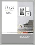 nielsen Bilderrahmen, 18 x 24 cm, Aluminium, Silber matt, Fotorahmen zum Auftstellen