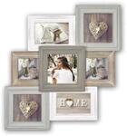 Zep ty381 Airolo MultiView-Fotorahmen Holz wei&szlig;/beige/grau/braun 53 x 50 x 3,5 cm