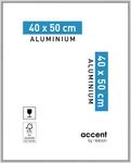 accent by nielsen Bilderrahmen, 40 x 50 cm, Aluminium, Silber matt, Posterrahmen zum