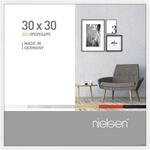 nielsen Bilderrahmen, 30 x 30 cm, Aluminium, Wei&szlig; Glanz, Rahmen zum Aufh&auml;ngen im
