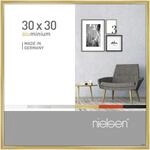 nielsen Bilderrahmen, 30 x 30 cm, Aluminium, Gold glanz, Rahmen zum Aufh&auml;ngen im
