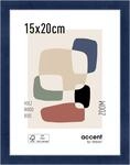 accent by nielsen Bilderrahmen, 15 x 20 cm, Holz, Blau, Fotorahmen zum Auftstellen