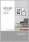 nielsen Bilderrahmen, 40 x 60 cm, Aluminium, Silber matt, Posterrahmen zum Aufh&auml;ngen