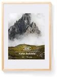 KHG Premium-Bilderrahmen 50x70 cm Natur, stabile Glasfront, f&uuml;r Zuhause