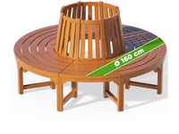Casaria® Baumbank Wetterfest Holz FSC®-Zertifiziert 320kg Belastbarkeit