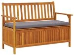 vidaXL Akazienholz Massiv Gartenbank mit Stauraum Truhenbank Sitzbank...