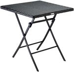 Casaria&reg; Gartentisch Wetterfest Klappbar 65x65cm Balkontisch Polyrattan Outdoor 60kg