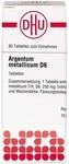 DHU Argentum metallicum D6 Streuk&uuml;gelchen, 80 St. Tabletten
