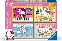 Ravensburger Puzzle 4 x 100 Teile XL - Los geht's, Hello Kitty -
