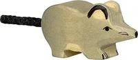 Holztiger Maus grau -