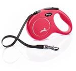 flexi&reg; Classic M | 5m Gurt Roll-Leine f&uuml;r Hunde bis 25 kg | Rot | ausziehbare