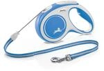Flexi Leine New Comfort, Hundeleine Katzenleine Rollleine, Blau, M 20kg / 5m Seil