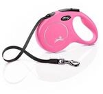 flexi&reg; Classic M | 5m Gurt Roll-Leine f&uuml;r Hunde bis 25 kg | Pink | ausziehbare