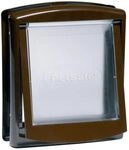 PetSafe Original 2-Way Haustiert&uuml;r, Klein, Braun | Manuelle Verriegelung,...
