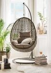 Destiny H&auml;ngesessel Cocoon DE Luxe inkl. Gestell und Polster, beige-grau
