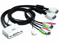 TRENDnet TK-214i 2-Port DVI USB KVM Switch und Kabel Kit mit Audio (Verwaltung von