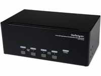 StarTech.com 4 Port Dreifach Monitor DVI USB KVM Switch mit Audio und USB 2.0 Hub -
