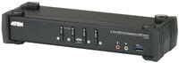 ATEN CS1924 4-Port USB 3.0 4K DisplayPort KVM Switch schwarz