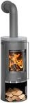 Justus 5686 29 Faro 2.0 Kaminofen Stahl Gussgrau mit Speckstein-Abdeckplatte/A+