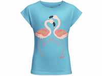 Jack Wolfskin Mädchen Flamingo T Girls Luftiges Kinder T-Shirt, Gulf Stream, 92