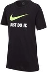 Nike Jungen T-Shirt Sportswear, Black/Volt, S, AR5249-014