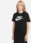 Nike Jungen B Nsw Tee Futura Icon Td T-Shirt, Black/Light Smoke Grey, L EU