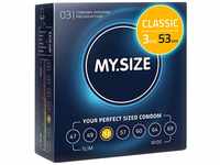 MY.SIZE Classic Kondome Größe 3 I 53 mm Breite I 3 Stück Probierpackung I Premium