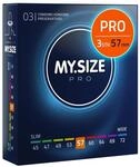 MY.SIZE PRO ELITE Kondome, Gr&ouml;&szlig;e 4, 57 mm, 3 St&uuml;ck &ndash; Extra reines Vytex-Latex,