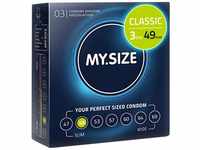 MY.SIZE Classic Kondome Größe 2 I 49 mm Breite I 3 Stück Probierpackung I Premium