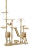 vidaXL Katzenkratzbaum Sisal 230-250cm Beige Kratzbaum Katzenbaum Kletterbaum