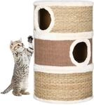 vidaXL Kratztonne Katze 60cm Seegras Kratzs&auml;ule Kratzbaum Kratzturm Katzenbaum