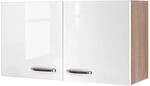 Flex-Well 00007839 Oberschrank Valero Hochglanz wei&szlig;, Sonoma Eiche 100 x 54,8...