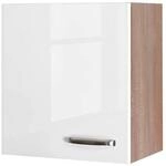 Flex-Well 00007836 Oberschrank Valero Hochglanz wei&szlig;, Sonoma Eiche 50 x 54,8 x...