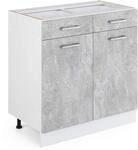 Vicco K&uuml;chenunterschrank R-Line, Beton, 80 cm ohne Arbeitsplatte, zur freien