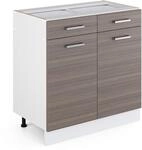 Vicco K&uuml;chenunterschrank R-Line, Edelgrau, 80 cm ohne Arbeitsplatte, zur freien