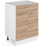 Vicco K&uuml;chenunterschrank R-Line, Sonoma, 60 cm mit Schublade, ohne...