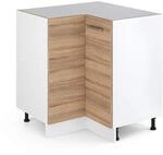 Vicco Eckunterschrank R-Line, Sonoma, 75.6 cm ohne Arbeitsplatte, zur freien