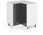 Vicco Eckunterschrank R-Line, Anthrazit Hochglanz, 75.6 cm ohne Arbeitsplatte,...