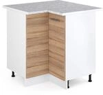 Vicco Eckunterschrank R-Line, Sonoma, 75.6 cm, AP Marmor, zur freien Kombination