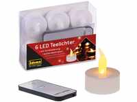 Idena 38204 - LED Teelichter, 6 Stück in Warmweiß, elektrische Kerzen mit