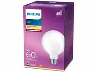 Philips LED Classic E27 Lampe, 60 W, matt, warmweiß