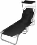 vidaXL Sonnenliege Sonnendach Gartenliege Strandliege Liegestuhl Relaxliege