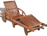 vidaXL Akazie Massiv Sonnenliege Gartenliege Relaxliege Holzliege Liegestuhl