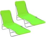 vidaXL 2X Sonnenliege Klappbar Gartenliege Strandliege Freizeitliege Gartenm&ouml;bel