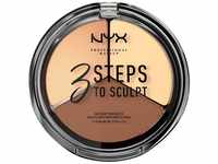 NYX Professional Makeup 3 Steps to Sculpt Face Sculpting Palette- Gesichts-Puder zum