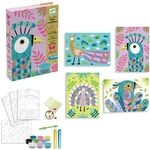 Djeco DJ08663 Kreativ Set Sandbilder Dazzling Birds mit Glitzersand, 6y+,...