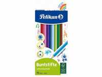 Pelikan 2056097 724005 - Buntstifte sechseckige Holzstifte Packung mit 12 Farben