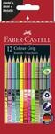 Faber-Castell - Buntstifte Set Colour Grip Sonderfarben, 12 Malstifte