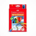 FABER-CASTELL - Buntstifte Set Jumbo Dreikant 30-teilig mit Spitzer
